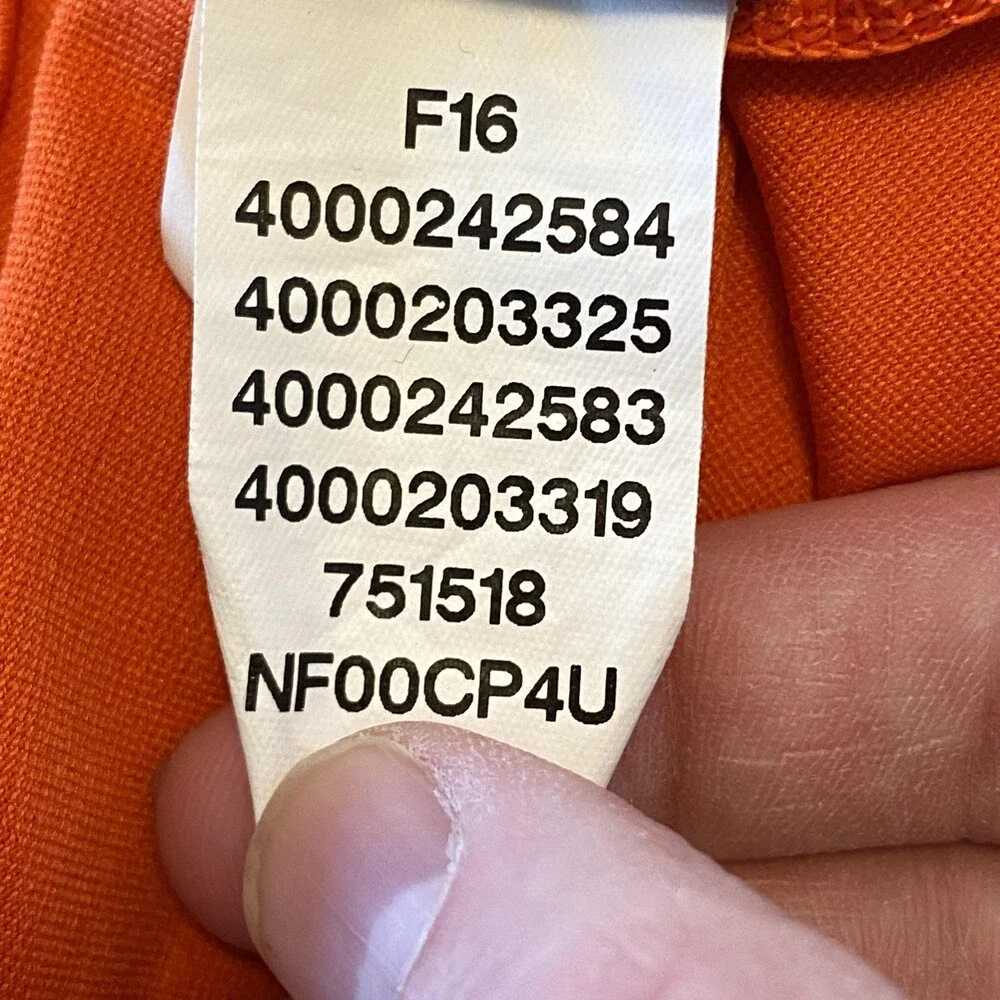 The North Face Shirt Mens 2XL Orange Gray Quarter Zip Long Sleeve Top NF00CP4U